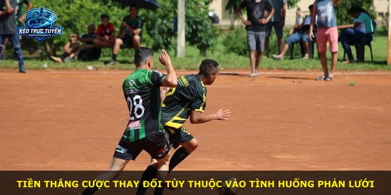Tiền thắng cược thay đổi tùy thuộc vào tình huống phản lưới