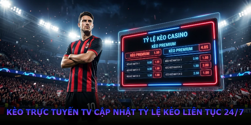 Kèo trực tuyến TV cập nhật tỷ lệ kèo liên tục 24/7