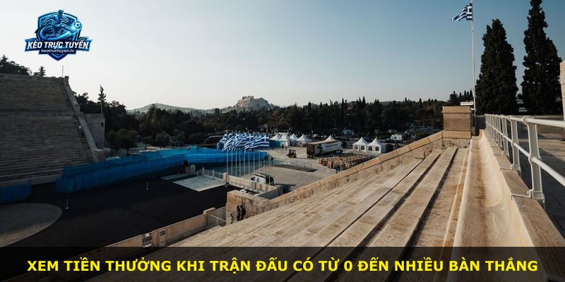 Xem tiền thưởng khi trận đấu có từ 0 đến nhiều bàn thắng