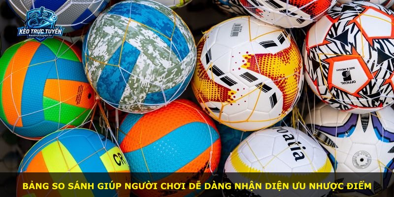Bảng so sánh giúp người chơi dễ dàng nhận diện ưu nhược điểm