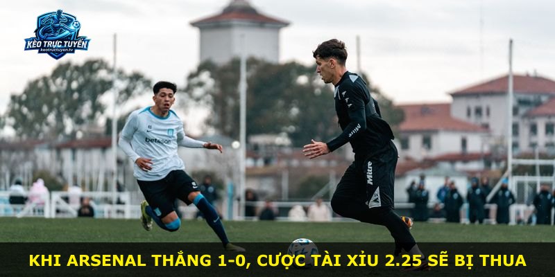 Khi Arsenal thắng 1-0, cược Tài Xỉu 2.25 sẽ bị thua
